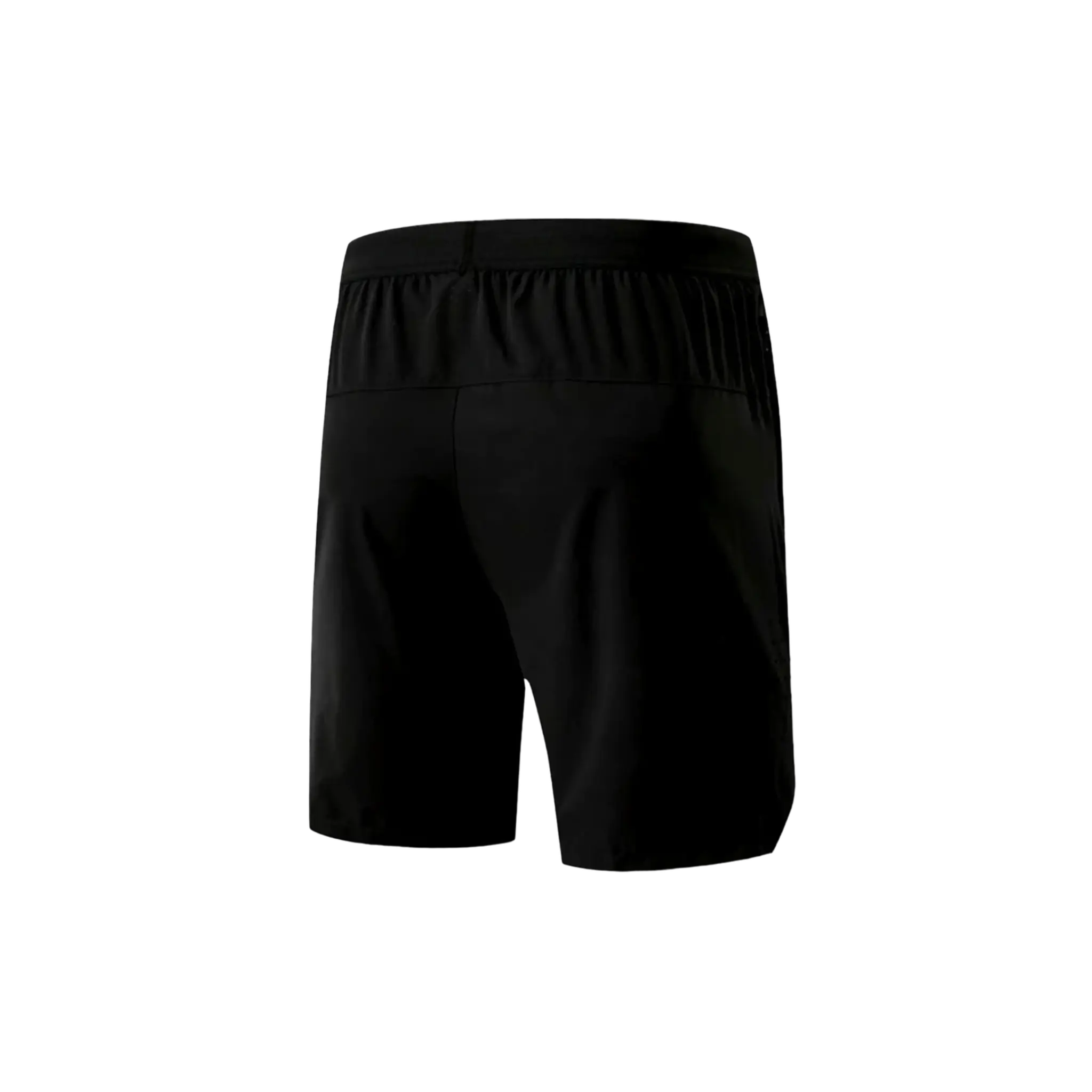 Men’s black nylon spandex shorts – Montarni activewear Black men’s athletic shorts with drawstring waist – Montarni Montarni lightweight men’s gym shorts – breathable and flexible Men’s performance training shorts – black with logo Montarni men’s workout