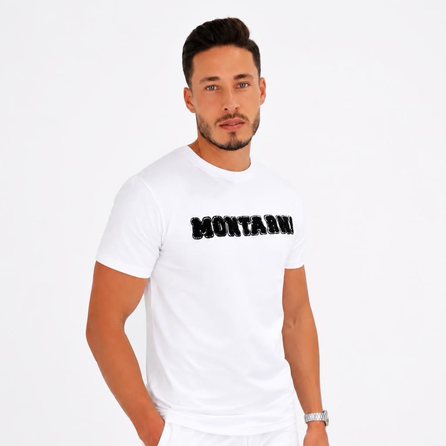 Soft Cotton T-Shirt - Fluff Print - Montarni