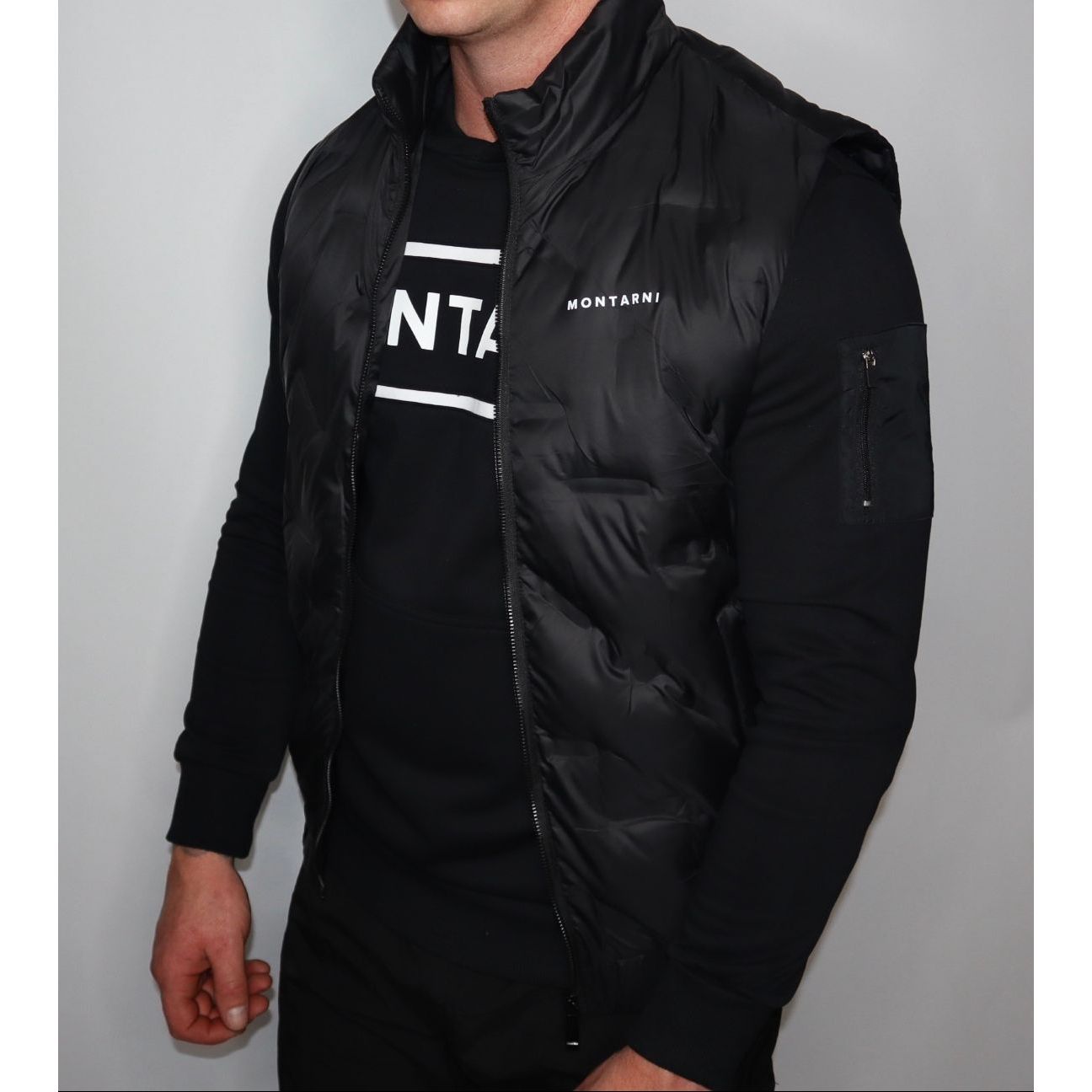 Gilet Puffer Jacket - Noir Black - Montarni