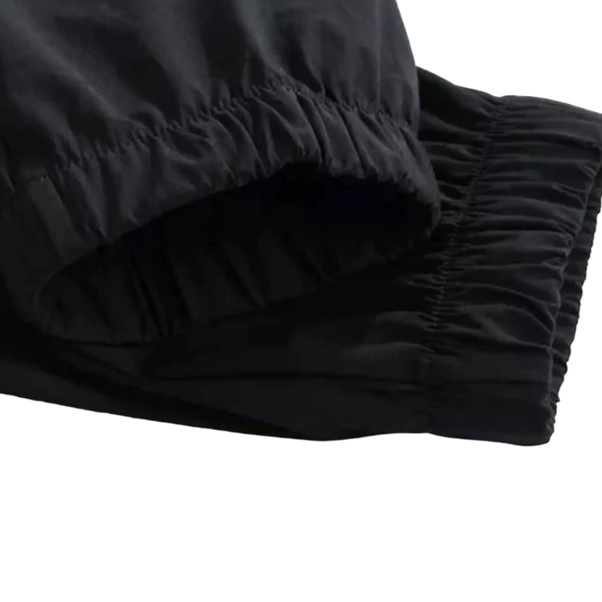 Utility Streetwear Cargo Pants - Black cuffs showcasing elastic fit and sleek design for activewear.