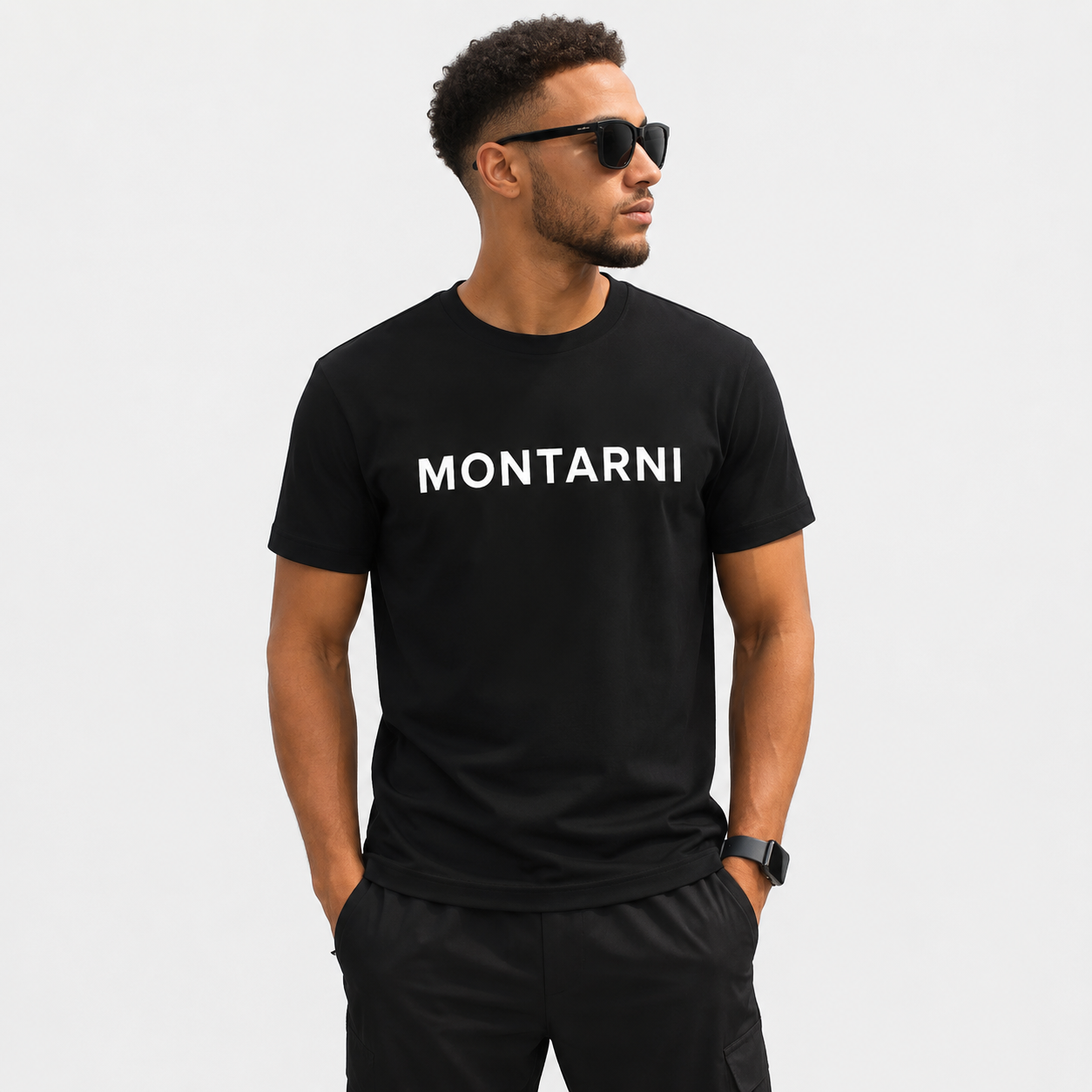 Soft Cotton T-Shirt - Black - Montarni