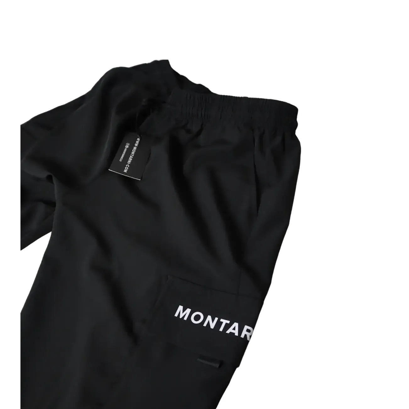Utility Streetwear Cargo Pants in Black by Montarni with a sleek design and quality finish.