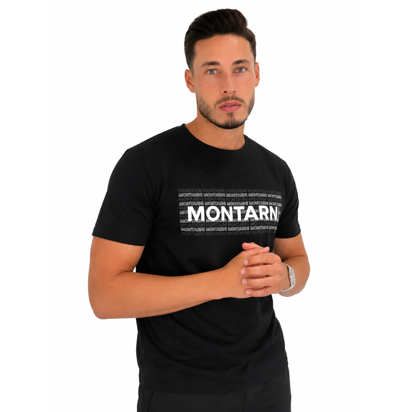 Soft Cotton Graphic T-Shirt - Monogram Print - Montarni